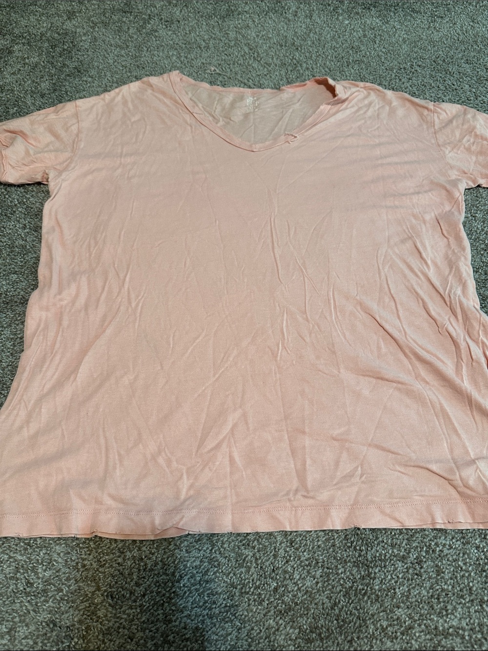 aerie Peach V-Neck Short Sleeve Tee